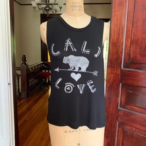 California Love Black Tank Small EUC
